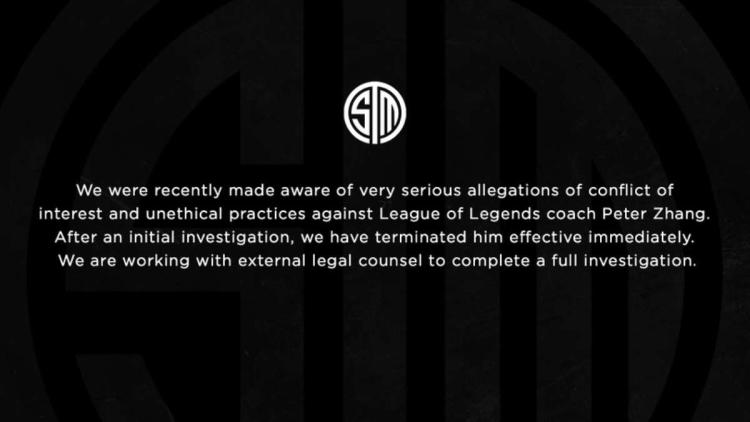 Peter Zhang left the TSM organization