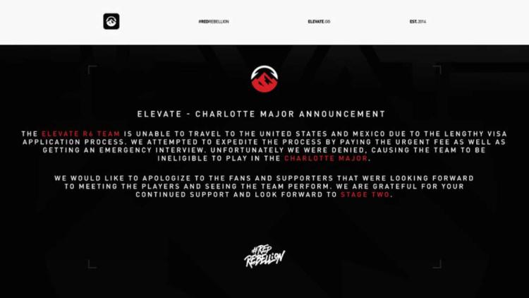 Elevate will miss Six Charlotte Major 2022