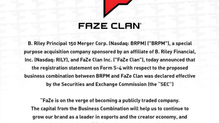 FaZe Clan approves business merger with BRPM