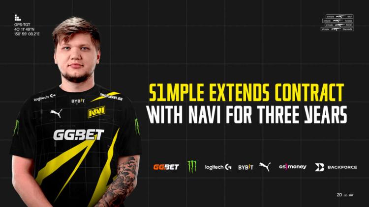 s1mple extended his contract with Natus Vincere for at least another three years