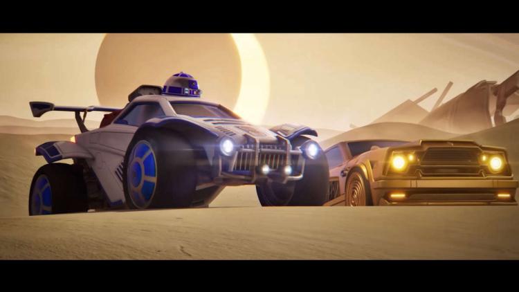 In the latest trailer of Rocket League, the designs of robots from the Star Wars universe were showcased