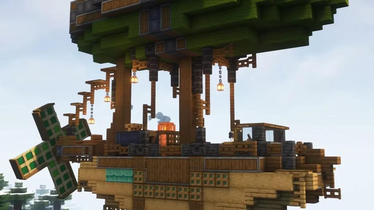 Mastering the Skies: Minecraft Player Unveils Fully Functional Airship with Ingenious Mods