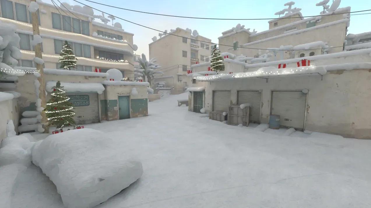 Modder Transforms Dust2 with a Winter Makeover for CS2