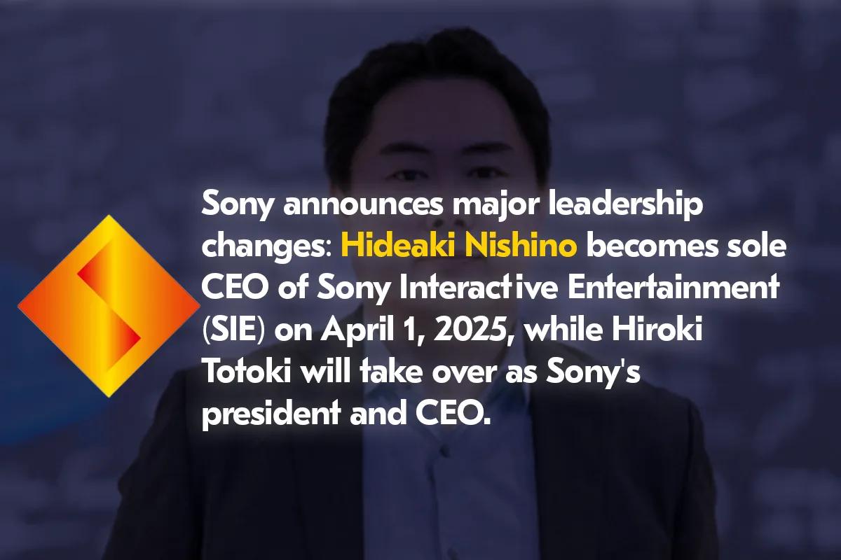 Hideaki Nishino to Become Sole CEO of Sony Interactive Entertainment