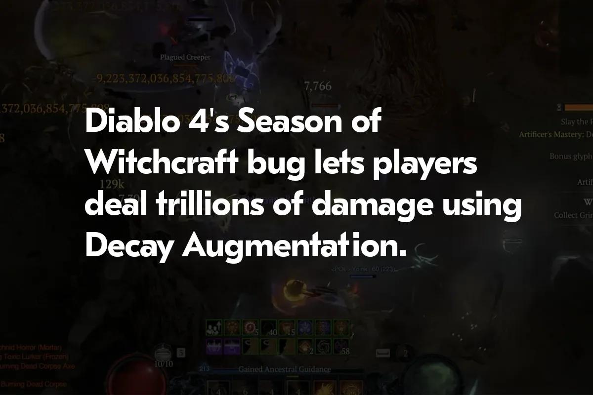 Diablo 4’s Season of Witchcraft Bug Lets Players Deal Trillions of Damage
