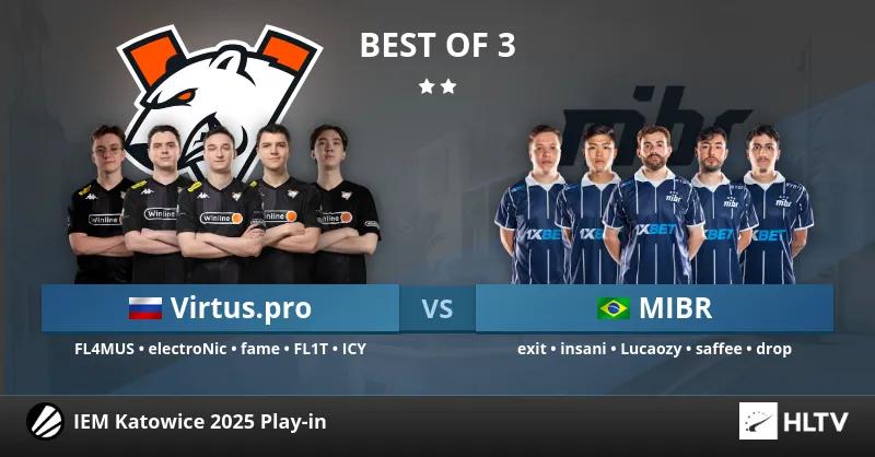 Virtus.pro Secure Group Stage Spot at the IEM Katowice 2025 with a Dominant Win Over MIBR