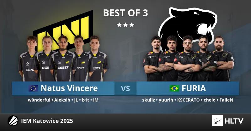 Na'Vi will face FURIA Esports in their first match of the IEM Katowice 2025 Group Stage