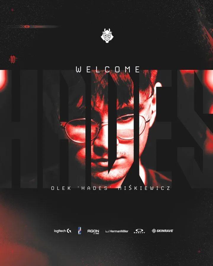 G2 Signed A New Sniper Instead Of M0NESY, Former Monte Player Hades Joins