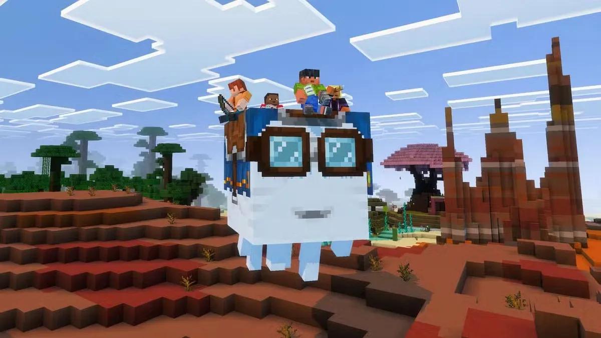 Minecraft Players Are Using Happy Ghasts to Build Clever Mob Launchers