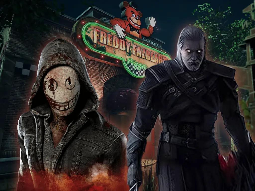 Dead by Daylight x Witcher x FNAF: Geralt, Springtrap, and Pizza Deathtraps