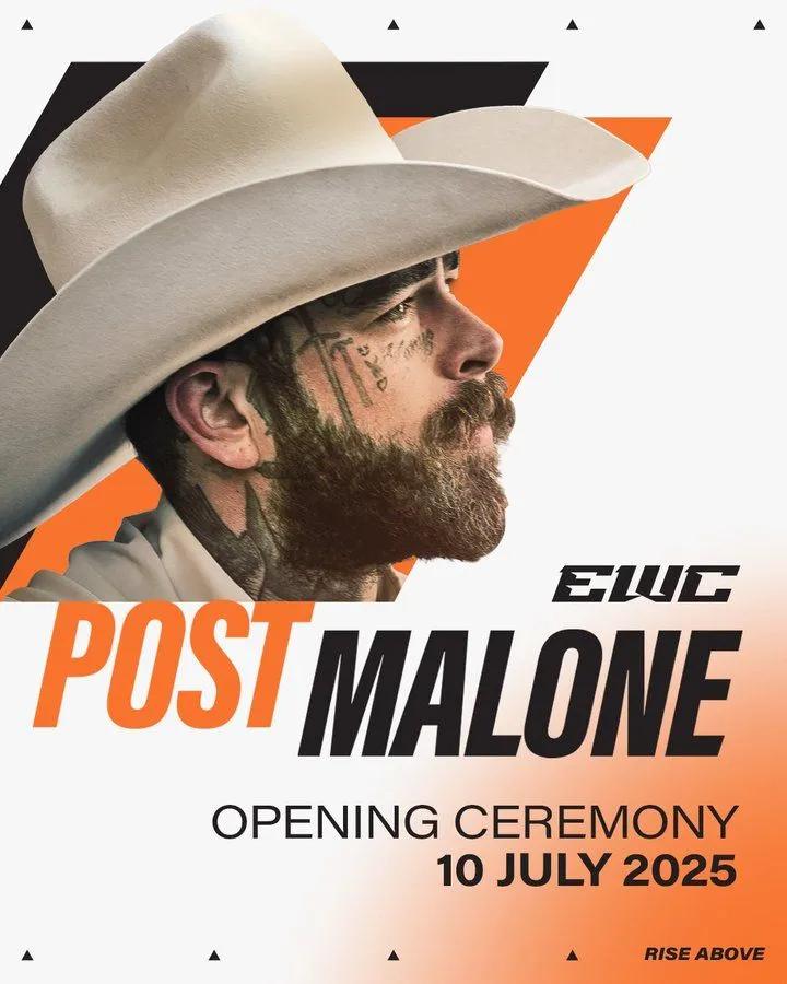 Esports World Cup Keeps Attracting Stars: Post Malone to Perform at the Opening Ceremony