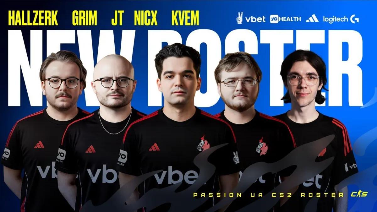 Official: Passion UA unveils new CS2 roster featuring Complexity quartet and Kvem