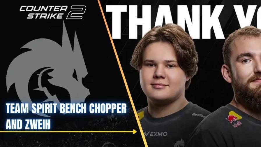 Team Spirit Benches zweih and chopper, Promotes zont1x and magixx Back to Main Roster