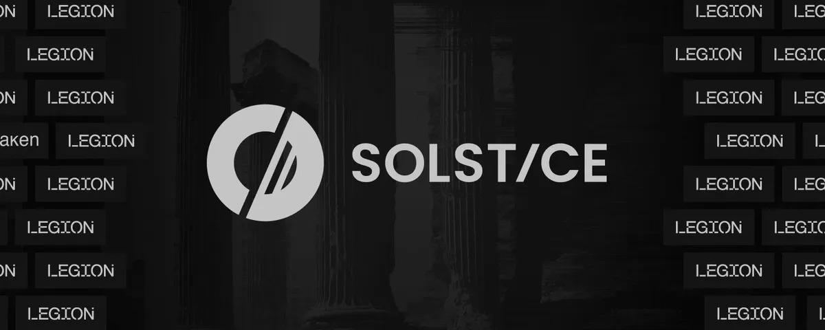 Solstice Announces $SLX Token Sale on Legion Platform