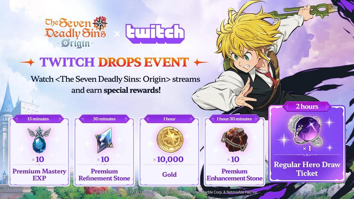 Netmarble Announces Twitch Drops Event for The Seven Deadly Sins: Origin