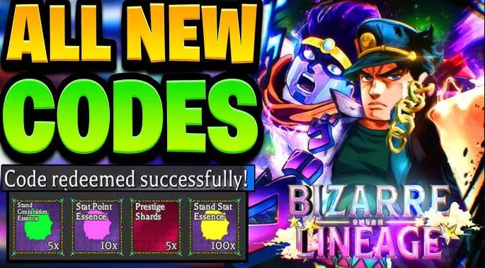 Bizarre Lineage Roblox Codes (March 2026)