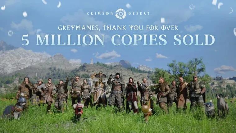Crimson Desert surpasses 5 million sales — new commercial milestone for the action RPG