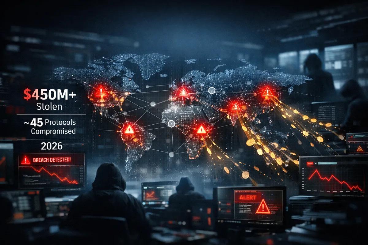 Hackers Have Already Stolen Over $450 Million from ~45 Crypto Protocols in 2026