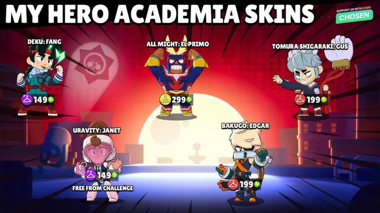Brawl Stars x My Hero Academia — All Skins Revealed for Starr Patrol Season