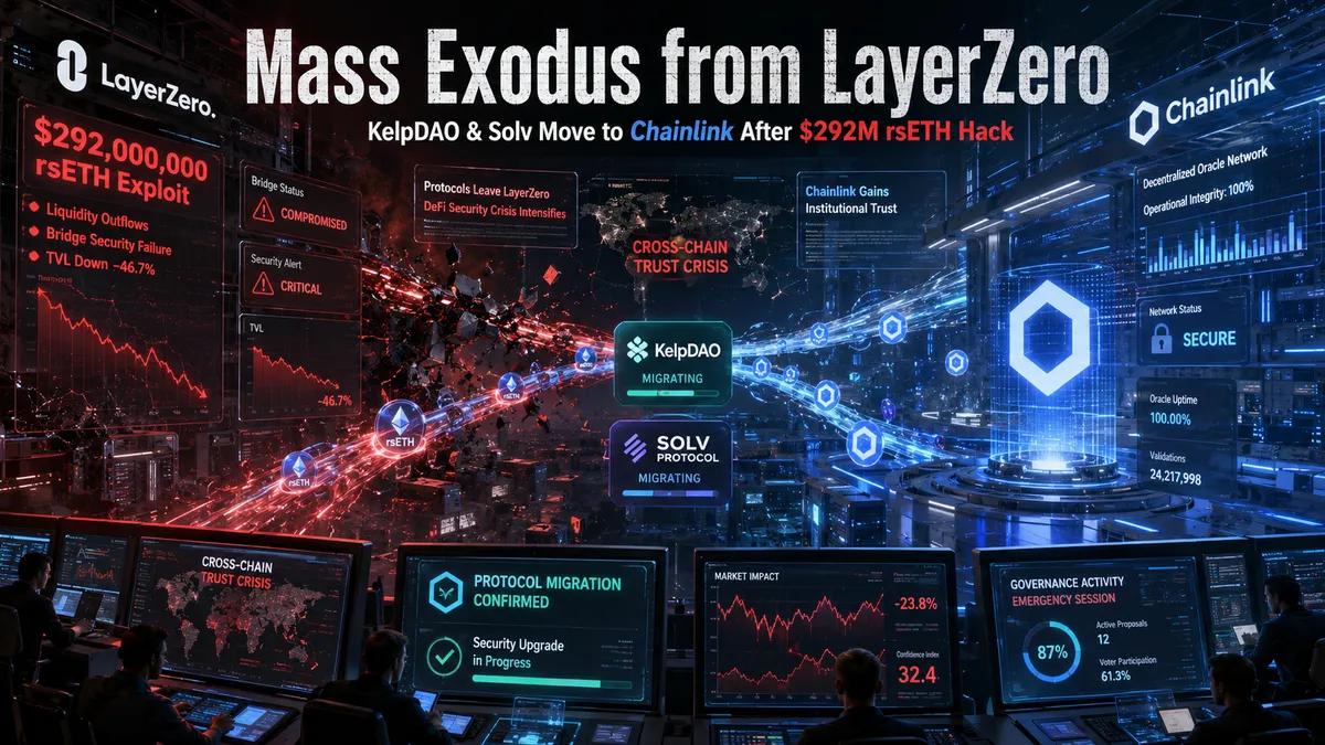 Mass Exodus from LayerZero: KelpDAO and Solv Protocol Migrate to Chainlink After $292M rsETH Hack