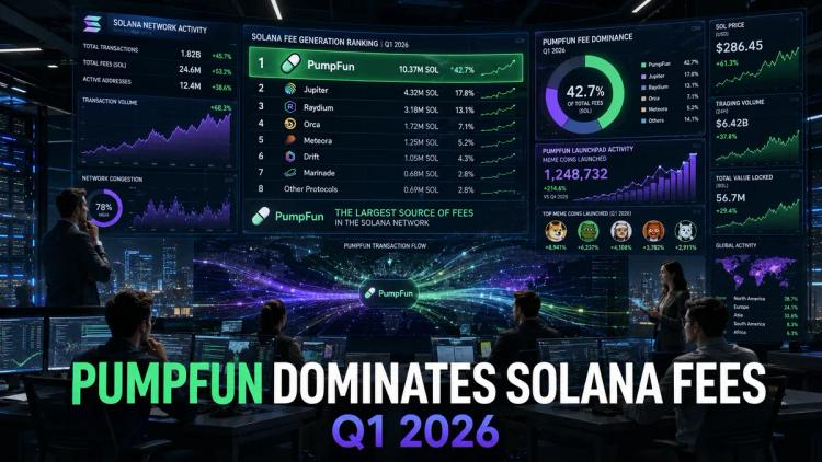 PumpFun Became the Largest Source of Fees in the Solana Network in Q1 2026