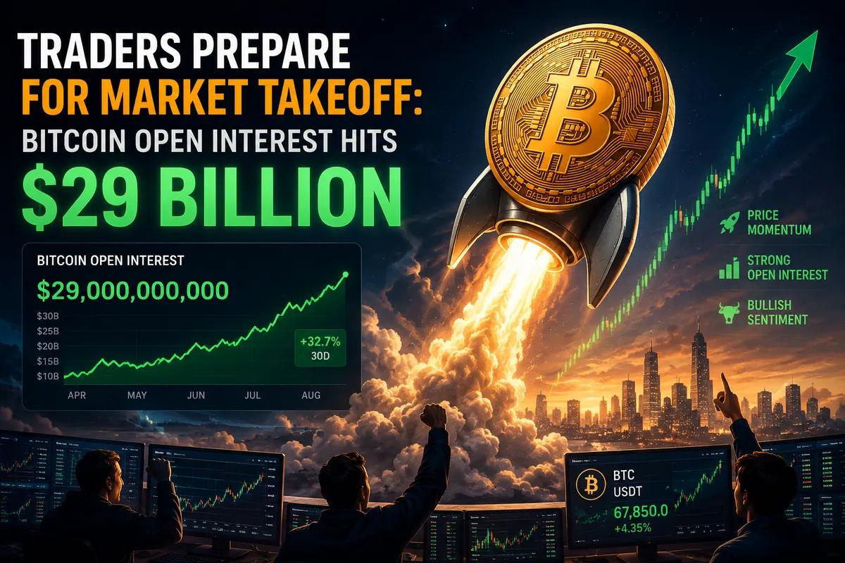 Traders Prepare for Market Takeoff: Bitcoin Open Interest Hits $29 Billion
