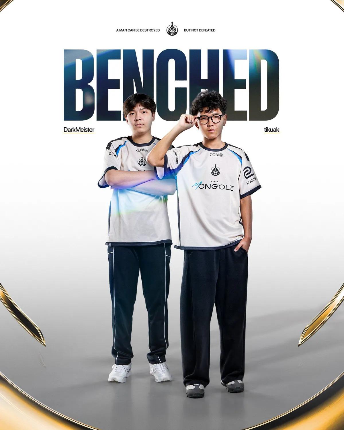 DarkMeister and tikuak Benched by The MongolZ