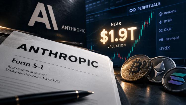 Anthropic Files Its S-1 And Crypto Perps Had Already Priced It Near $1.9 Trillion