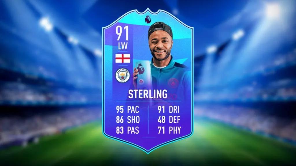 Sterling received the Premier League Player of the Year card in December