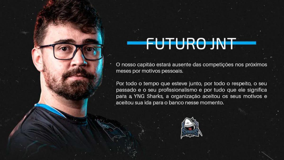 jnt left Sharks Esports starting roster