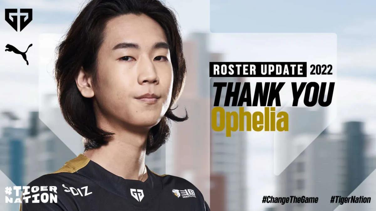 Gen.G Esports said goodbye to Ophelia