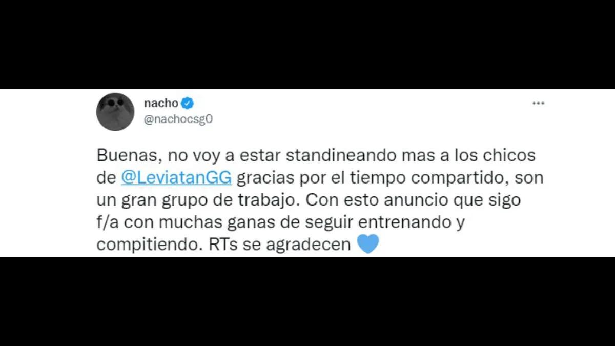 Leviatan said goodbye to nacho