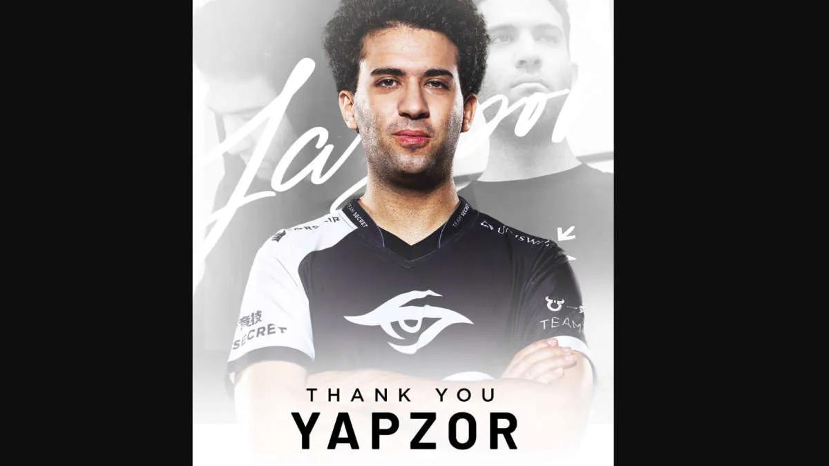 Team Secret eliminated YapzOr from the starting roster