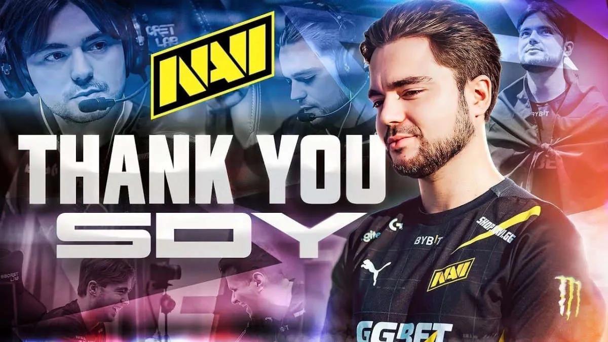 sdy has officially left NAVI; his place was taken by npl