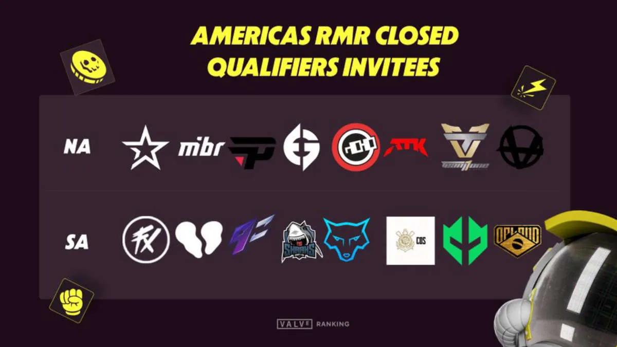 BLAST announced the teams invited to the closed qualifiers for the RMR tournament in the Americas