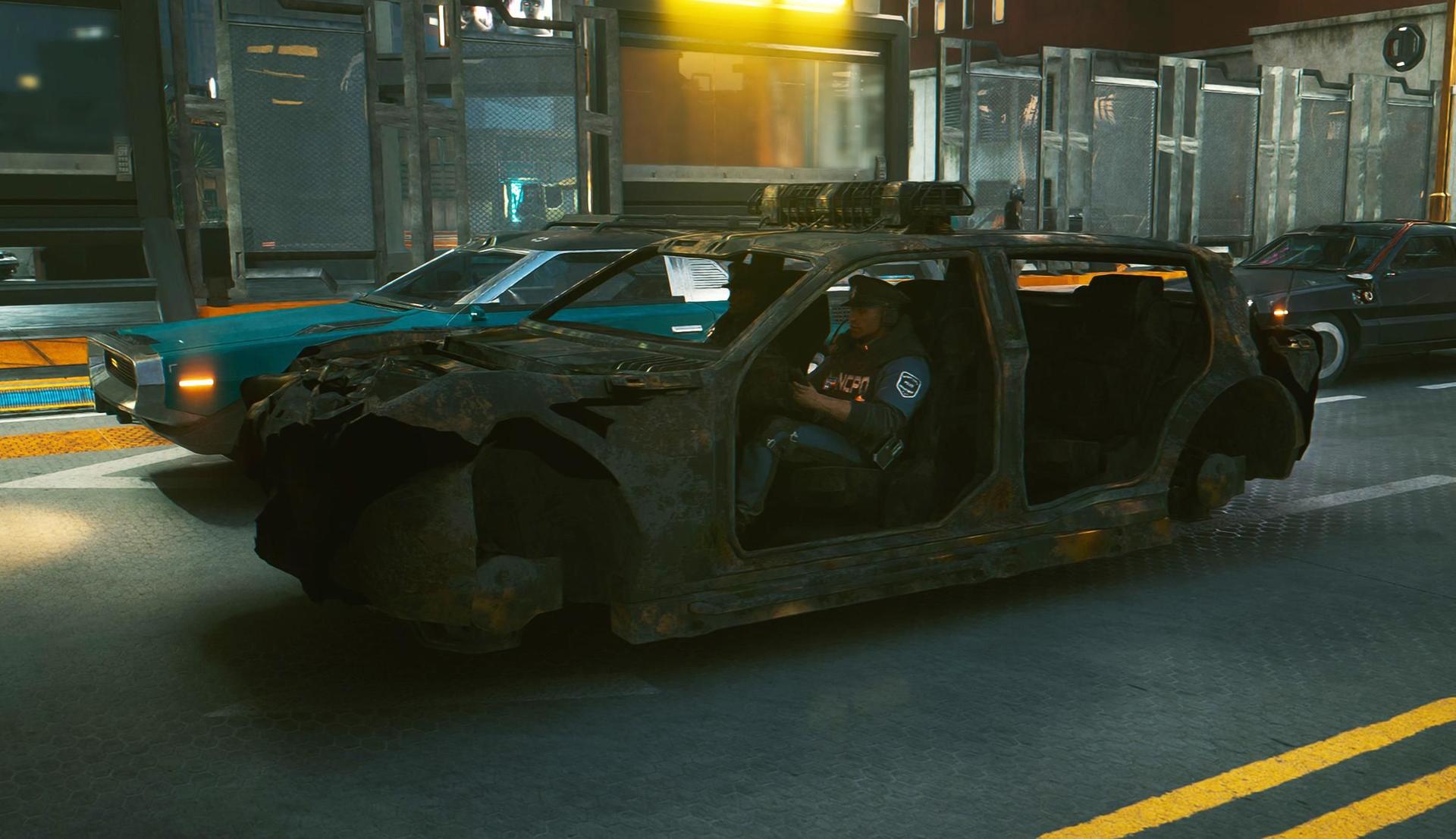 Cyberpunk 2077's 2.0 Update Reveals Hilarious Police Car Bug Amidst Positive Changes