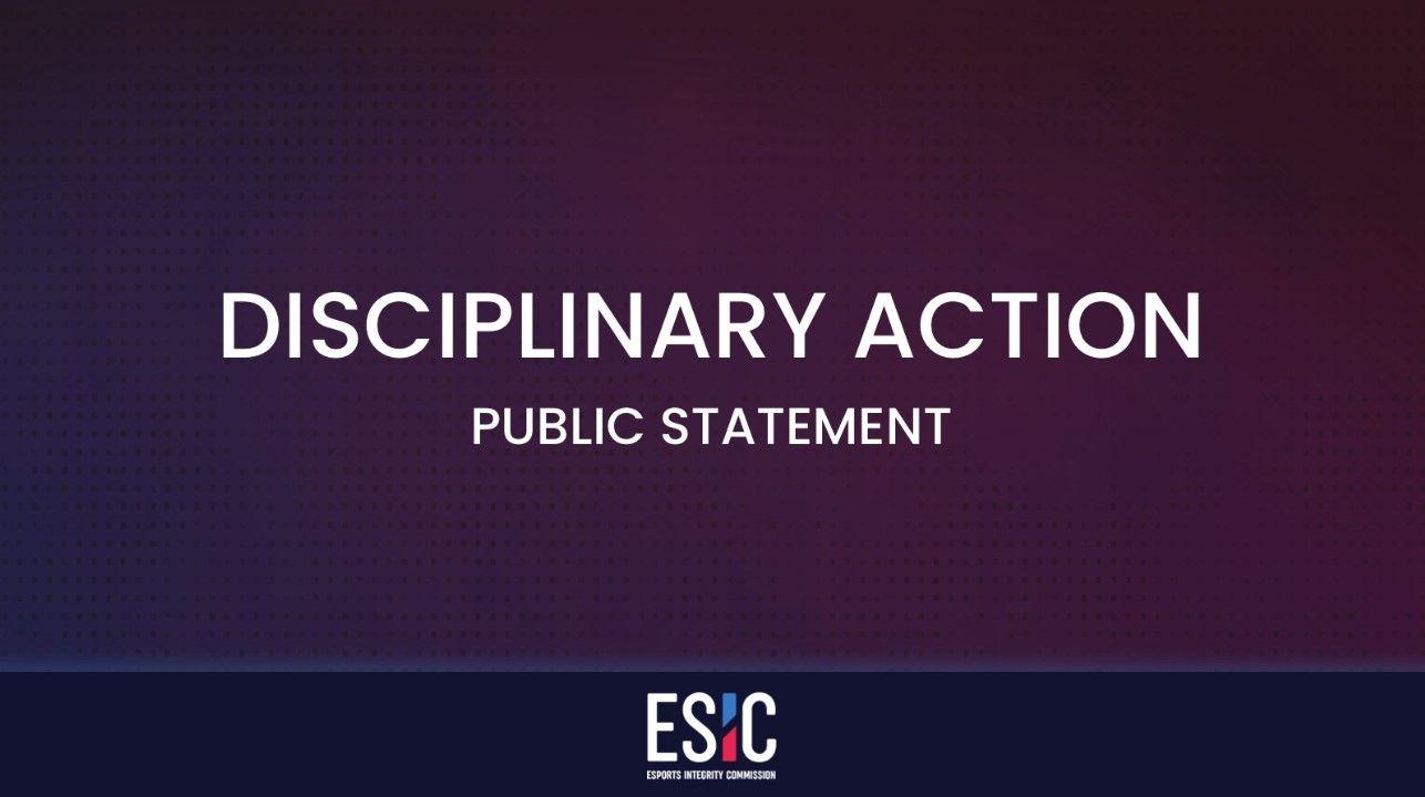 As a result of involvement in arranging match-fixing activities, ESIC imposed a lifetime ban on the owner of the esports teams Akuma, Majesty, and Project X