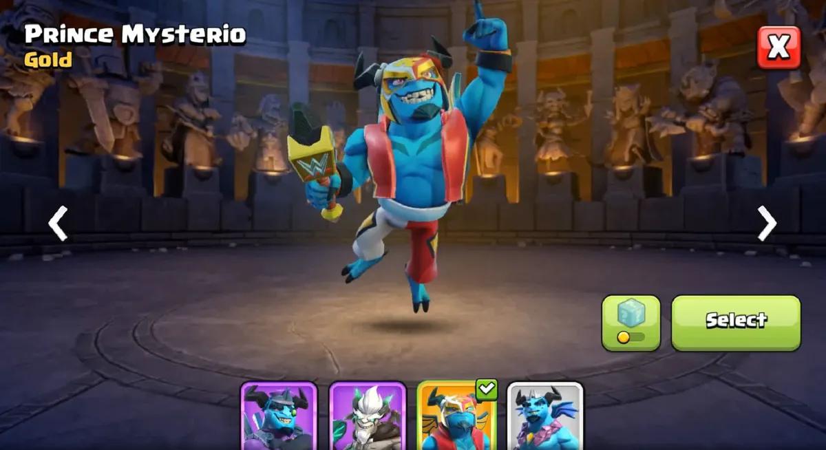 Clash of Clans x WWE: Prince Mysterio Headlines April 2025 Gold Pass Season