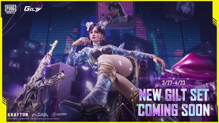 PUBG Mobile Dimensional Diva Gilt Set Arrives with Futuristic Style and Upgradable AKM