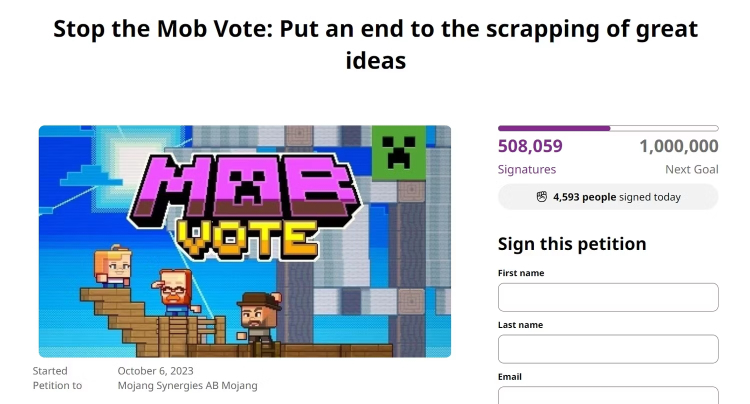 Minecraft's 2023 mob vote winner was crowned—but over 500,000