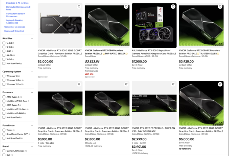 GeForce RTX 5090 on eBay for Up to $7,000 Ahead of Launch 1