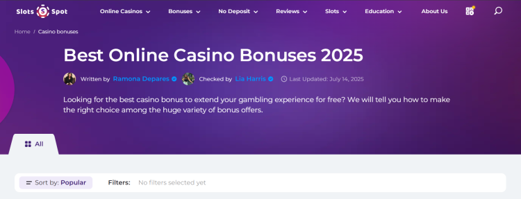 Why is it better to choose an online casino on Slotsspot? 2