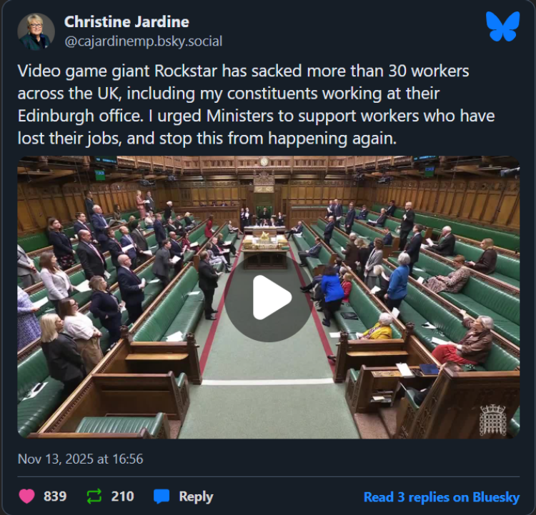 Rockstar Firings Draw Parliamentary Attention Amid Union Dispute 1