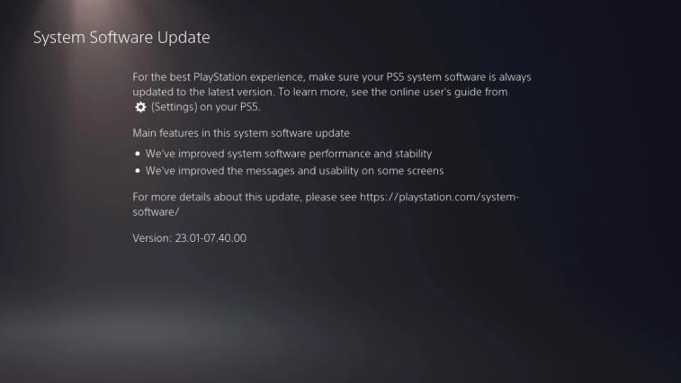 The latest system update for PS5 is now available for download. Photo 1